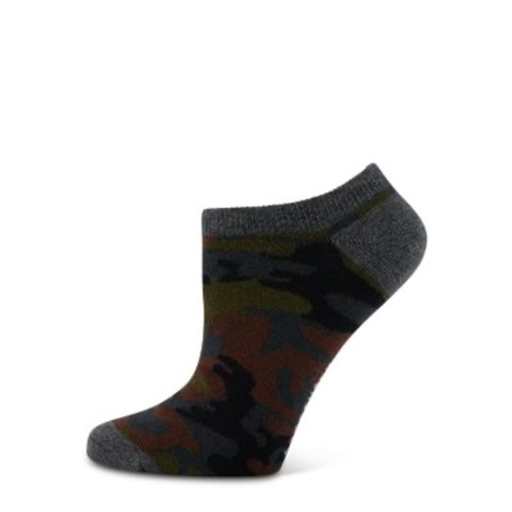 Sanctuary Mens Womens 3 Pack Low Cut Socks Camo Green Grey Black New